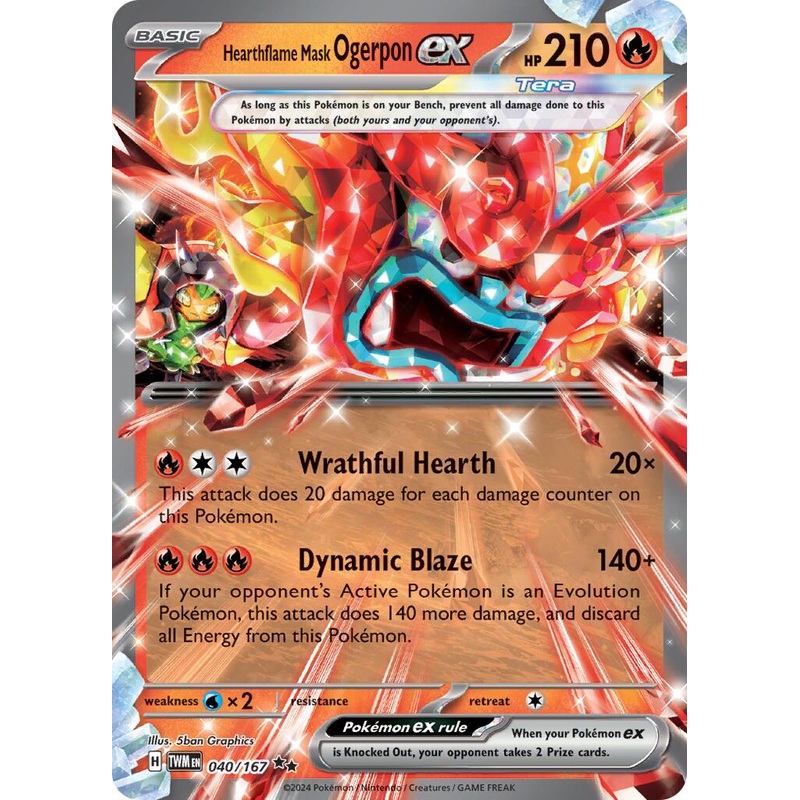 Hearthflame Mask Ogerpon ex (040/167) [Scarlet & Violet: Twilight Masquerade]