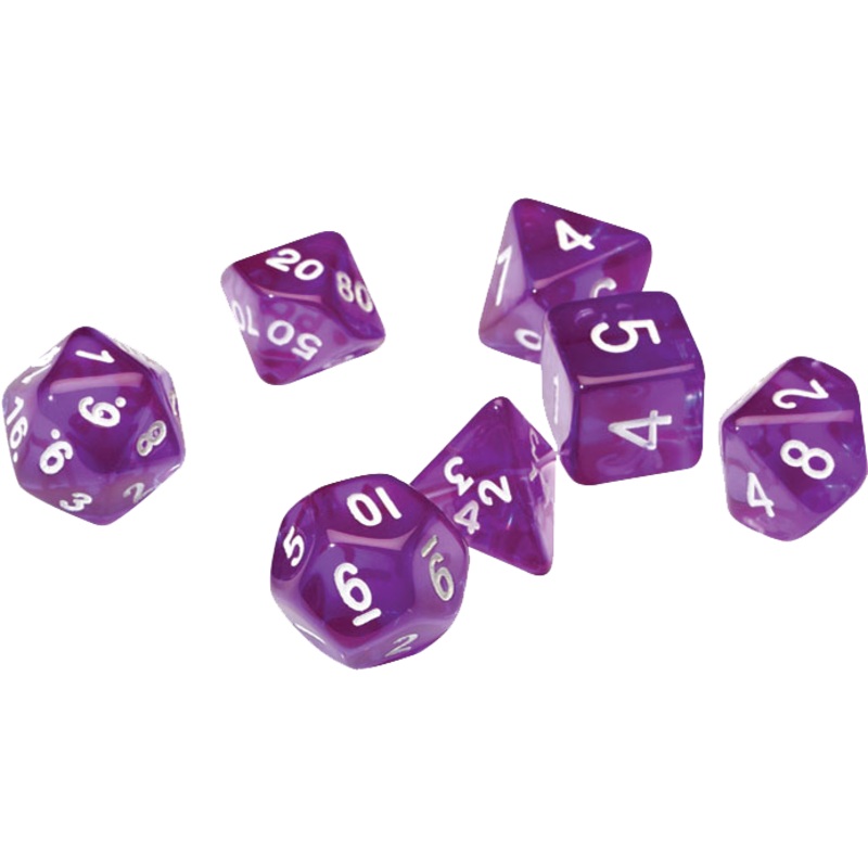 Sirius Dice RPG Set (7): Translucent Purple Resin