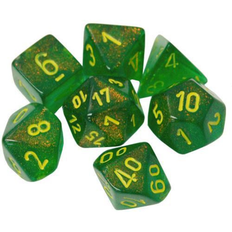 Borealis Maple Green/Yellow (7-Die RPG Set)