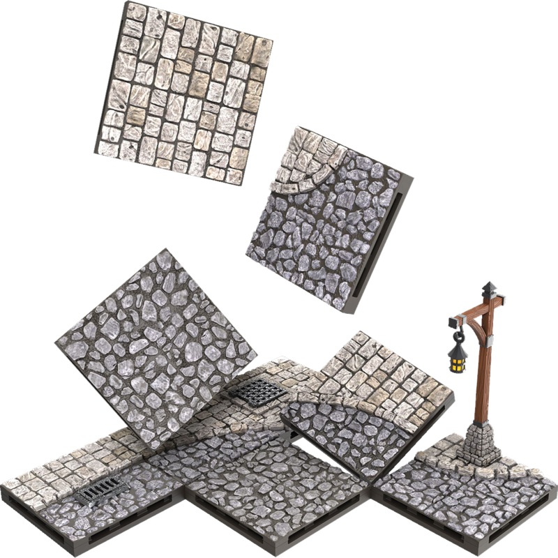 WarLock Tiles: Town & Village – Town Square