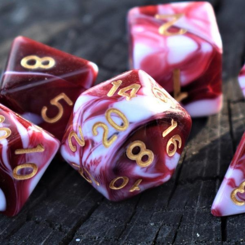 Blood Waters Dice (7-Die RPG Set)