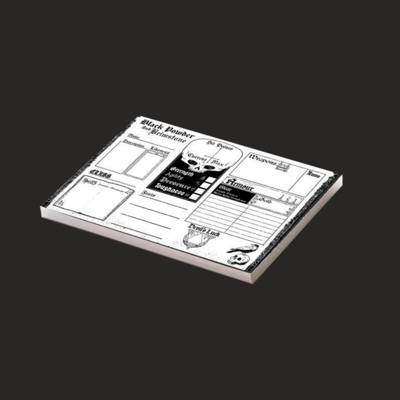 Black Powder and Brimstone Character Sheets